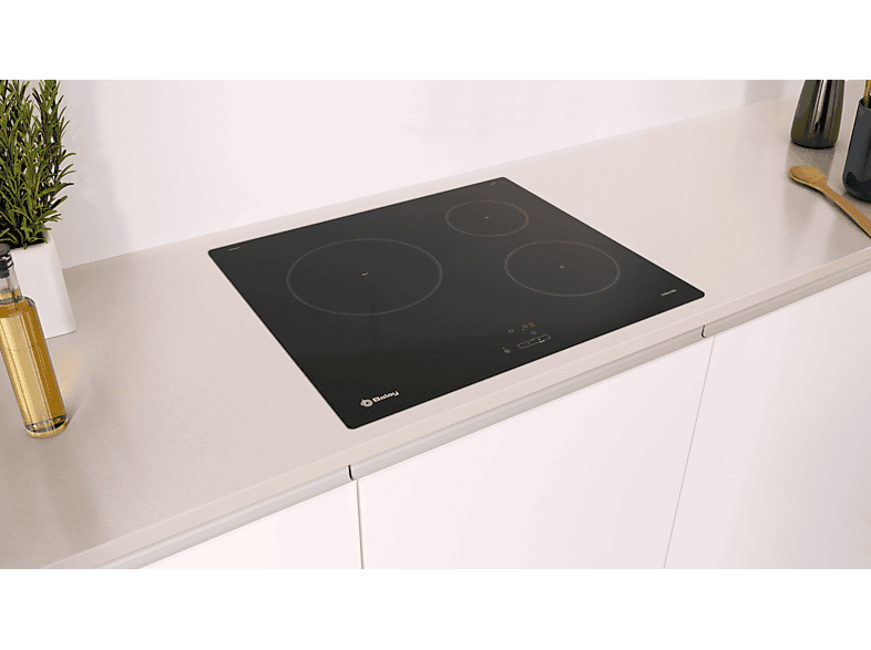Placa inducción - Balay 3EB864EN, 3 zonas, Zona grande 24 cm, Función Sprint, Negro — foto 4