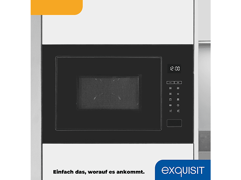 Microondas integrable - EXQUISIT 815345001, 1450 W, 10 potencia, 25 l, Inox — foto 5