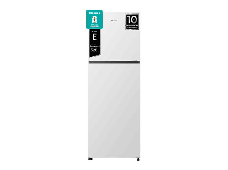 Frigorífico dos puertas - Hisense RT422N4AWE, No frost, 169.6 cm, 325 l, Tecnología inverter, Blanco