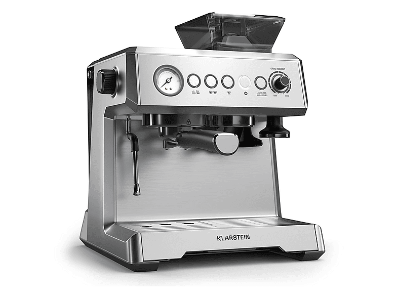 Cafetera espresso - KLARSTEIN GrandPresso, 20 bar, 1350 W, Acero Inoxidable — foto 1