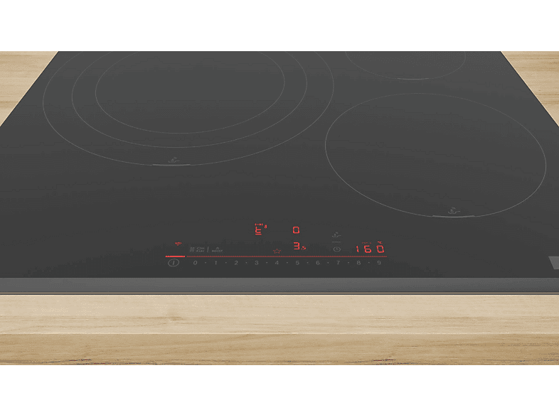 Placa inducción - Bosch PID631HC1E, Serie 6, 3 Zonas, Zona extensible 32 cm, Home Connect, Control DirectSelect, 60 cm, Negro — foto 4