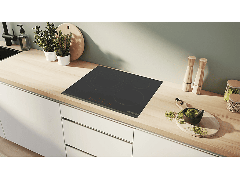 Placa inducción - Bosch PID631HC1E, Serie 6, 3 Zonas, Zona extensible 32 cm, Home Connect, Control DirectSelect, 60 cm, Negro — foto 5