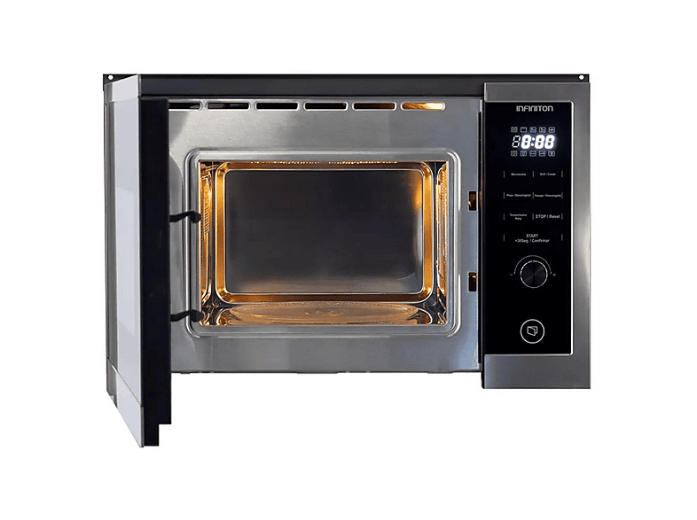Microondas integrable - INFINITON IMW-DD2S, 1000 W, - potencia, 25 l, Inox — foto 3