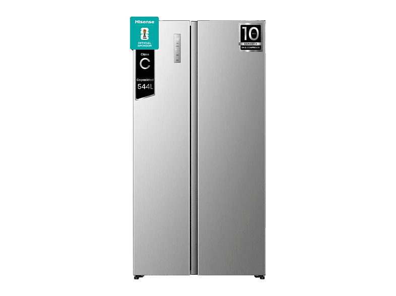 Frigorífico americano - Hisense RS3P558NEIC, Total No Frost, Multi Air Flow, 178.6 cm, 544 l, Inox