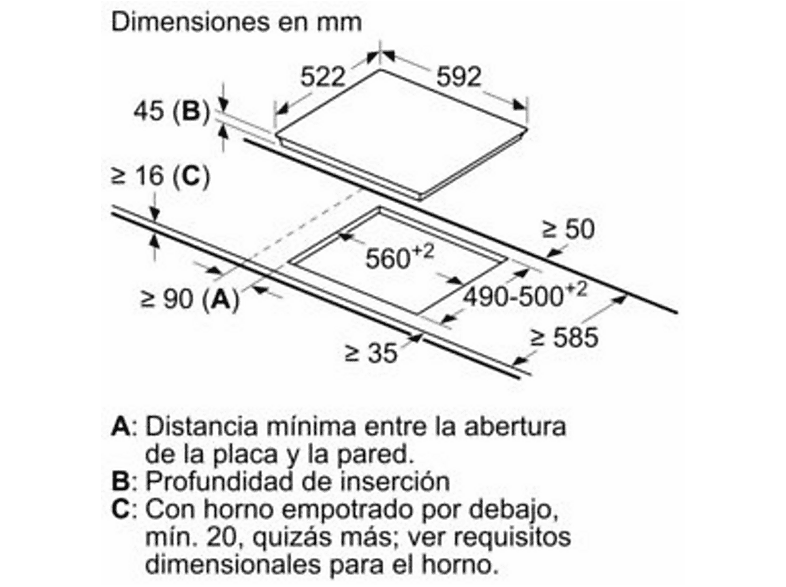 Encimera vitrocerámica - BOSCH PKF611BB8E, 4 zonas, 592 mm, Negro — foto 6