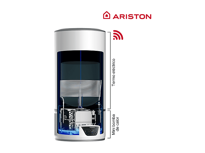 Termo eléctrico  - LYDOS HYBRID 80L + INSTAFIX ARISTON, 80 l, Blanco — foto 4