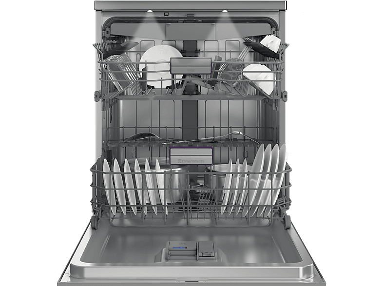 Lavavajillas - Beko BDFN36650XC, 16 Servicios, 11 Programas, 60 cm, Tercera bandeja, CornerIntense, DeepWash, Inox — foto 4