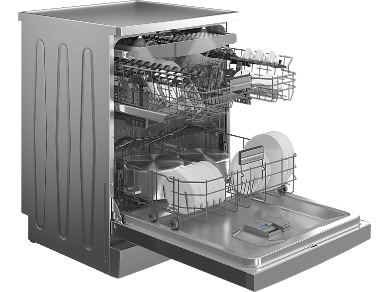 Lavavajillas - Beko BDFN36650XC, 16 Servicios, 11 Programas, 60 cm, Tercera bandeja, CornerIntense, DeepWash, Inox — foto 5