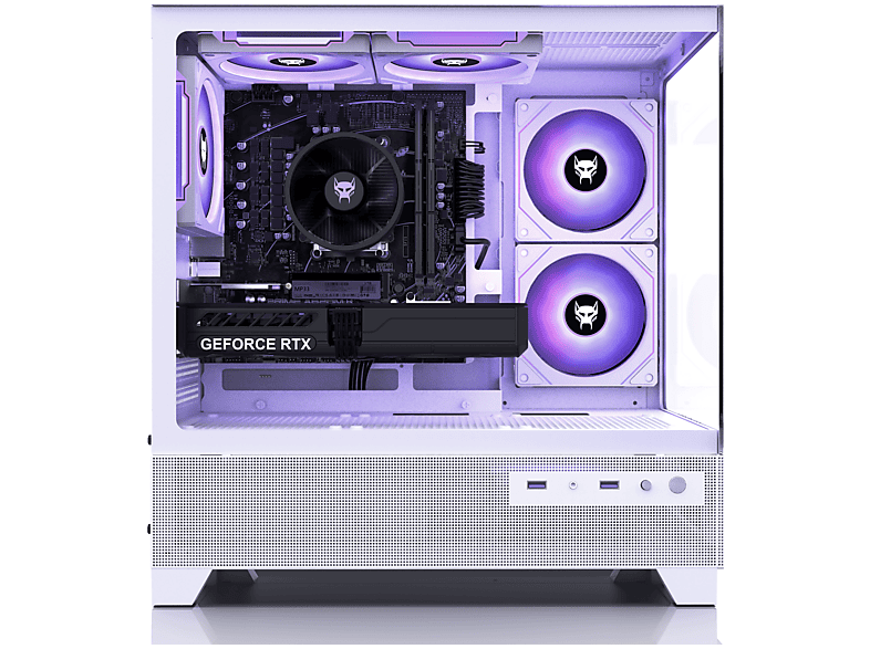 PC Gaming - BEASTCOM Q5 | Pro Gaming, AMD Ryzen™ 7 5700X, 16 GB RAM, 1 TB SSD, GeForce RTX™ 5060, Windows 11 Home, Blanco — foto 2
