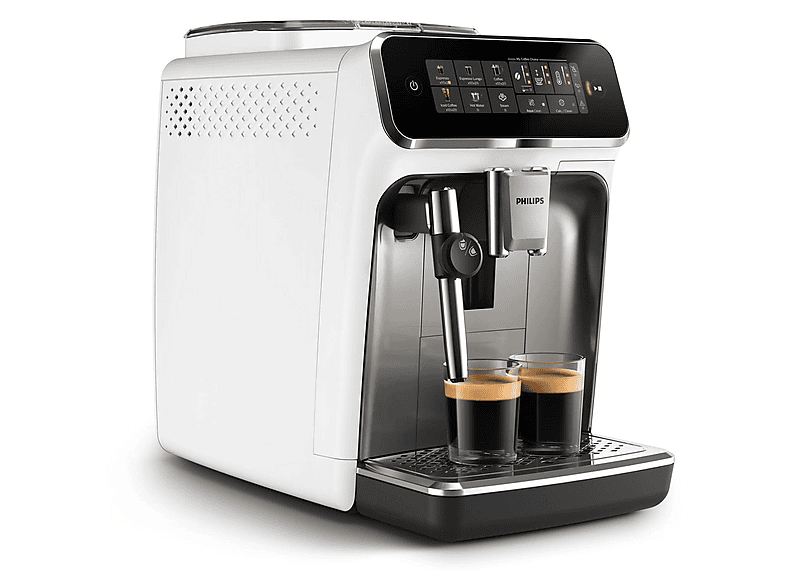 Cafetera superautomática - PHILIPS EP3323/90 - S3300 BLANCA/TEATRO CROMO 4 VARIEDADES, 15 bar, 1500 W, 2 tazas, Cromado blanco — foto 3