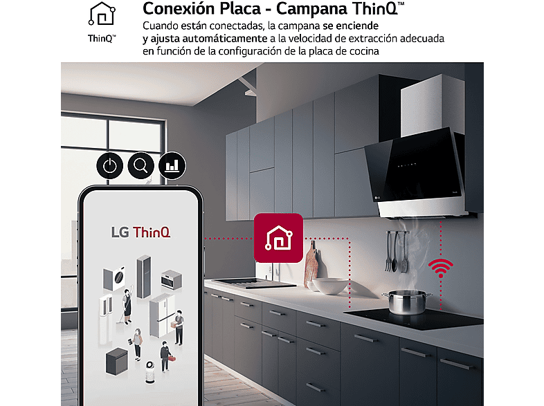 Placa inducción - LG CBIZ2432B, 3 Zonas, 1 Zona Flex, Ancho 59 cm, Cristal Negro — foto 9