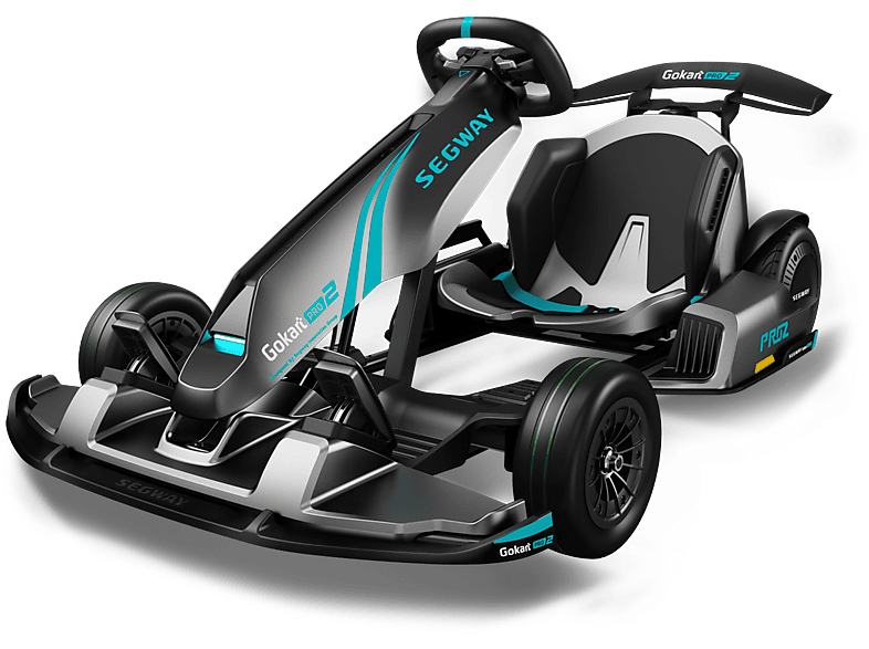 Kart eléctrico - Segway Gokart PRO 2, Potencia Nominal y Máxima 4800 W,  Carga máxima 100 kg, 8000 mAh, 43 km/h, Negro/Gris