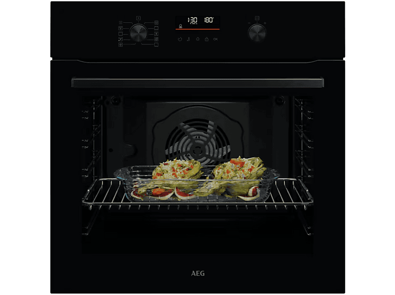 Horno - AEG GU5PB41WSK, Independiente, Pirolítico, 72 l, 59,4 cm, Negro