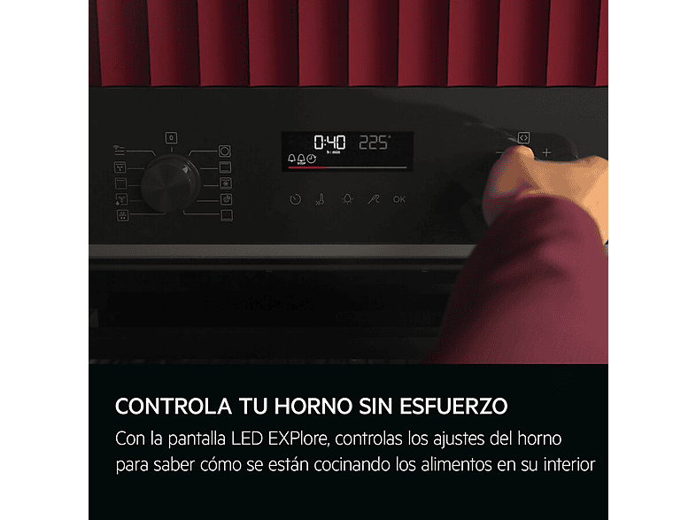 Horno - AEG GU5PB41WSK, Independiente, Pirolítico, 72 l, 59,4 cm, Negro — foto 3