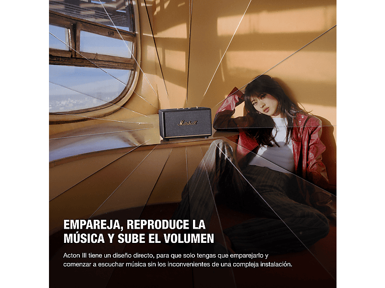 Altavoz bluetooth - Marshall Acton III, 30 W, Bluetooth 5.2, Negro — foto 7