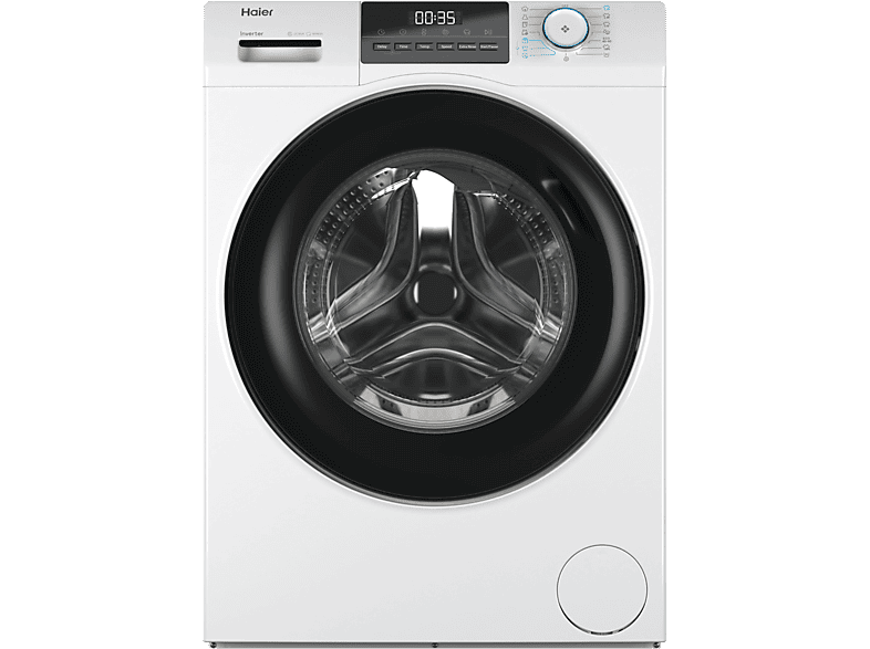 Lavadora carga frontal - Haier I-Pro Series 1 HW100-BP14929A-S, 10 kg, 1400 rpm, Motor Inverter, Antibacterias, Blanco