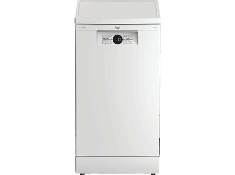 Lavavajillas - Beko BDFS26020WQ, 10 servicios, 6 programas, 45cm, AquaIntense, Motor ProSmart, Blanco