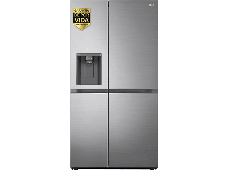 Frigorífico americano - LG GSLV71PZTD, No Frost, 179 cm, 635 l, DoorCooling+™, ThinQ™, Inox antihuellas
