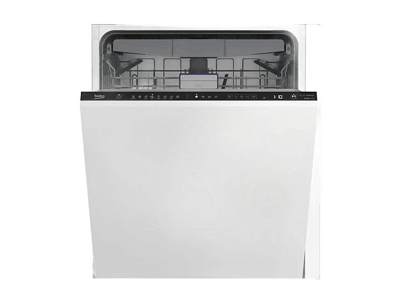 Lavavajillas integrable - Beko BDIN38650C, 16 servicios, 8 programas, 60 cm, CornerIntense, DeepWash, Motor ProSmart, Sin panelar