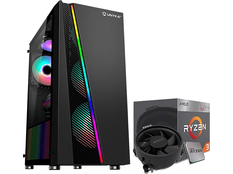 PC Gaming - JOYBE COMPUTERS Gamer PC Avanzado AMD RYZEN 3, AMD Ryzen 3 3200G, 32 GB RAM, 256 GB SSD, Radeon™ RX Vega 8, Windows 11 Pro, Negro