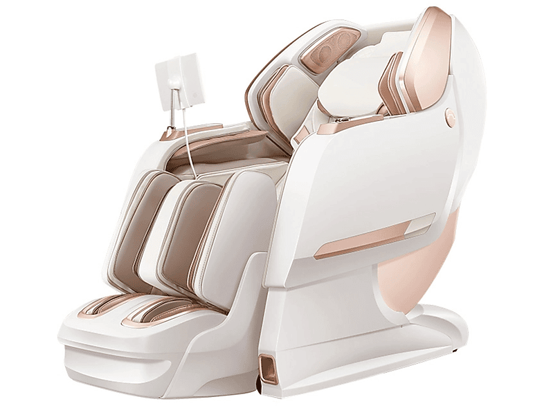 Sillón de masaje - KOMODER TITAN II, Masaje de cuerpo completo, Función calor, Peso máximo 140 kg, Marfil - Rosa dorado