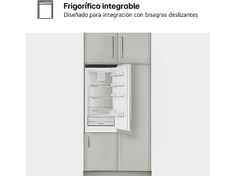 Frigorífico combi integrable - LG GTFN256SET, No Frost, 177 cm, 233 l, Metal Fresh, Sin panelar — foto 4