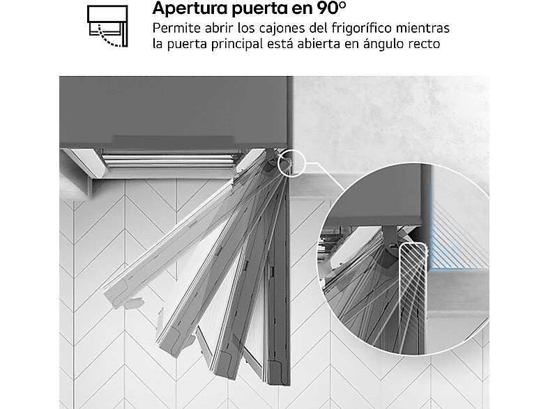 Frigorífico combi integrable - LG GTFN256SET, No Frost, 177 cm, 233 l, Metal Fresh, Sin panelar — foto 6
