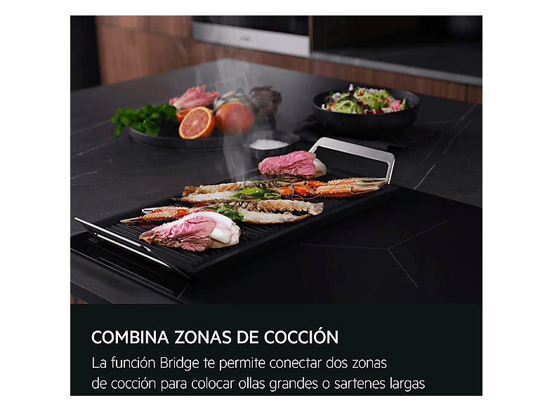 Placa inducción - AEG TO74IB00FB, 4 zonas, 710 mm, Negro — foto 4