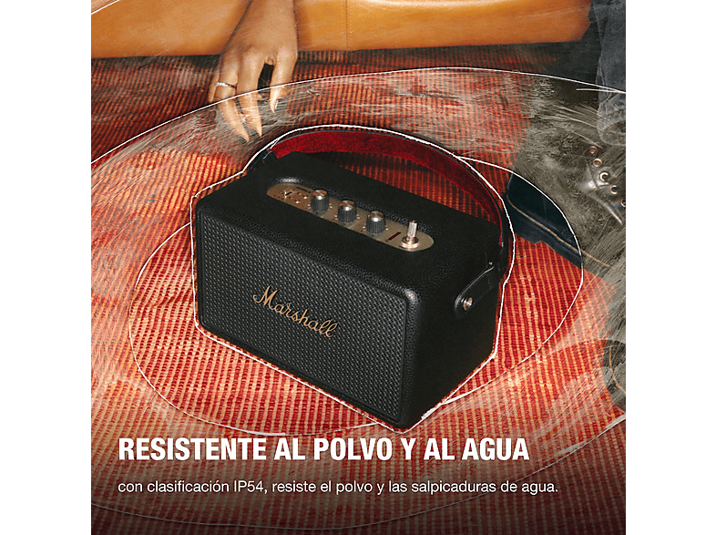 Altavoz bluetooth - Marshall Kilburn III, 90W, Bluetooth, 50h Autonomía, IP54, Black and Brass — foto 4