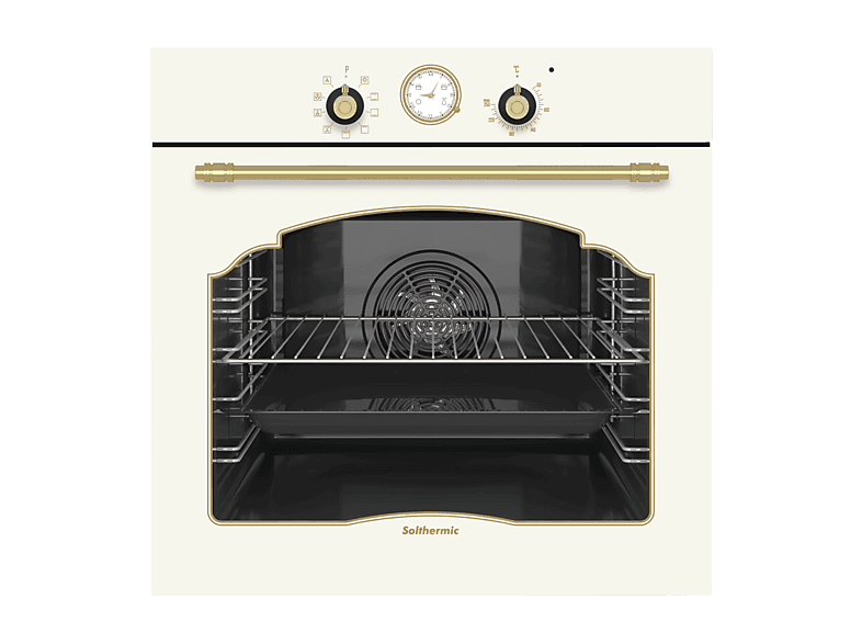 Horno eléctrico - SOLTHERMIC Hea60c, 76 l, 60 cm, Crema