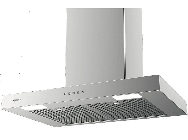 Campana decorativa - Mepamsa Stilo Neo 60 X, 4 Velocidades, 710 m³/h, 60 cm, Inox