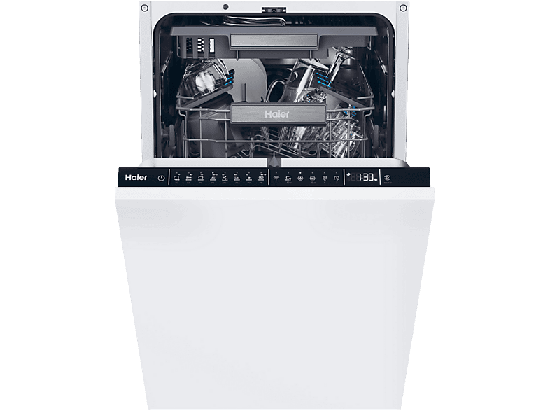 Lavavajillas integrable - Haier XI1C3TB2FB I-Pro Shine Series 4, 11 Servicios, 8 Programas, 44.8 cm, Tercera bandeja, Sin Panelar — foto 1