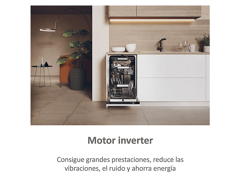 Lavavajillas integrable - Haier XI1C3TB2FB I-Pro Shine Series 4, 11 Servicios, 8 Programas, 44.8 cm, Tercera bandeja, Sin Panelar — foto 9