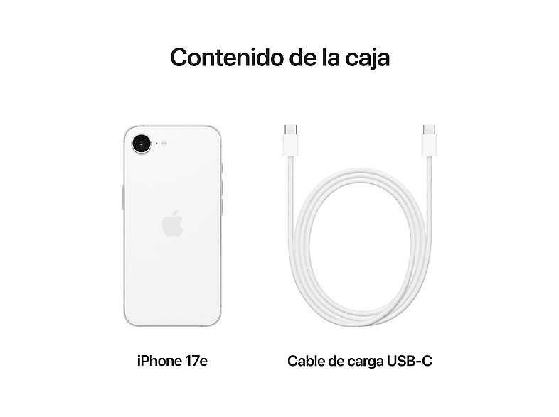 Apple iPhone 17e, Blanco, 256 GB, 5G, 6.1" OLED Super Retina XDR, Chip A19, iOS — foto 7