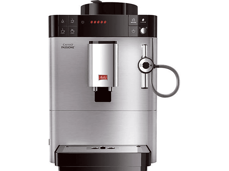 Cafetera express - MELITTA Caffeo Passione, 15 bar, 1400 W, 2 tazas, Plata