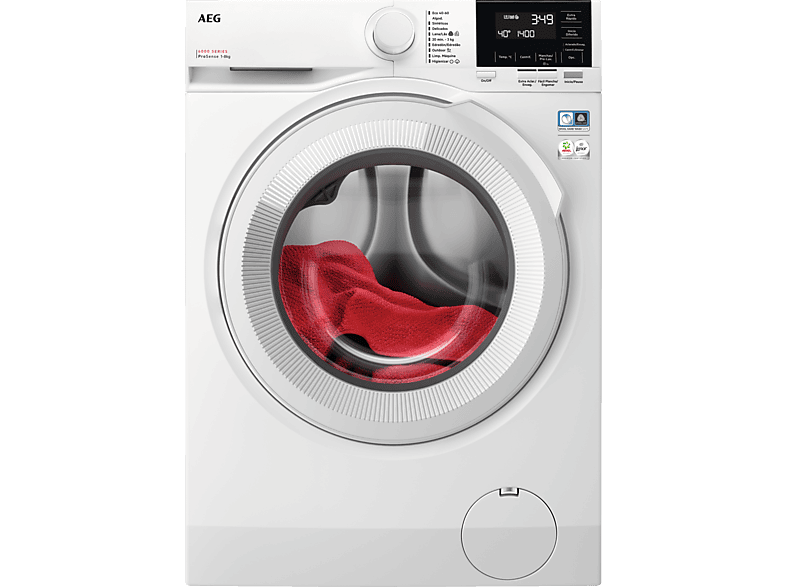 Lavadora carga frontal - AEG Serie 6000 ProSense LFR6186N2B, 8 kg, 1,600 rpm, Blanco