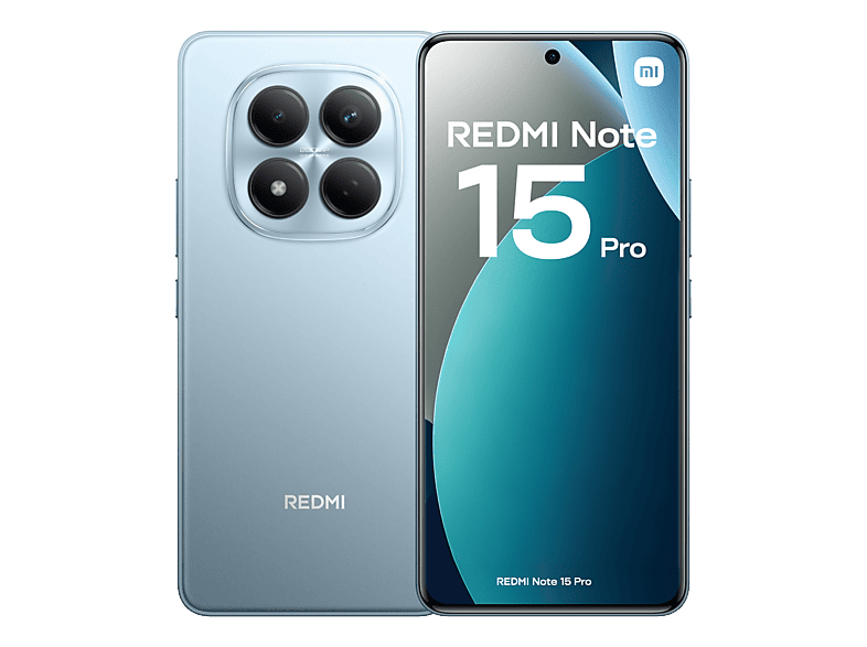 Móvil - Xiaomi Redmi Note 15 Pro, Azul glaciar, 256 GB, 8 GB RAM, 6.77" AMOLED FHD+, MediaTek Helio G200–Ultra, 6500 mAh