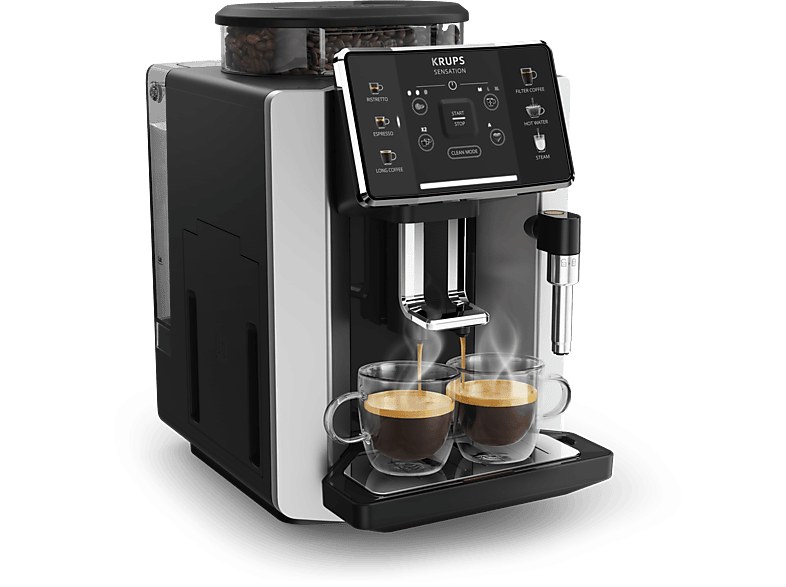 Cafetera superautomática - Krups Sensation C90 EA910E10, 1450 W, 15 bar, 1.7 L, 6 programas, 2 tazas, Barista Inside Technology, Autolimpieza, Plata — foto 8