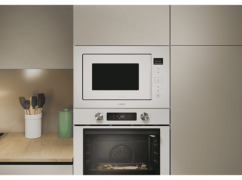 Microondas con grill integrable - Candy CA38MWN7NW, Grill de 1100 W, 8 niveles, 28 l, Blanco — foto 3