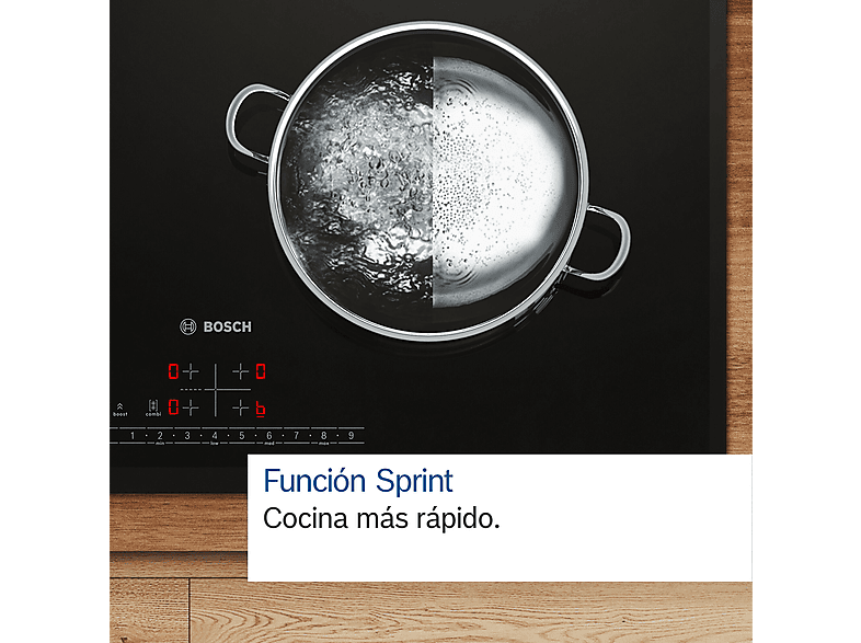 Placa inducción - Bosch PID612BB1E, Zona de Cocción Triple, Zona grande 32 cm, Sprint, Blanco — foto 6