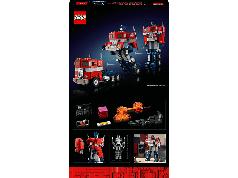 Juego de construcción - LEGO Icons 10302 Optimus Prime Transformers, edad recomendada: 18 año(s), 1508 piezas — foto 9