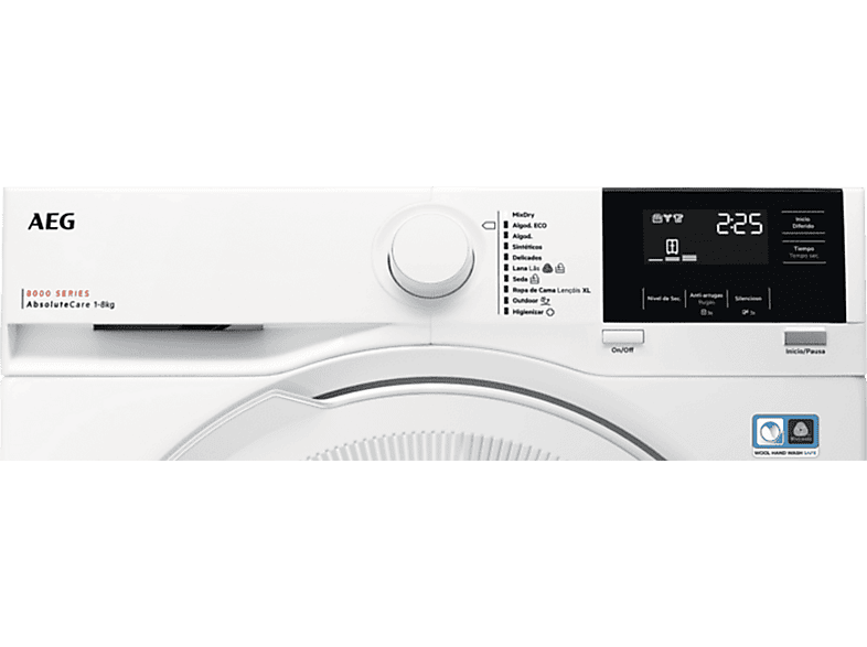 Secadora bomba de calor - AEG TR818A2OB, SensiDry, 8 kg, 10 programas, Blanco — foto 7