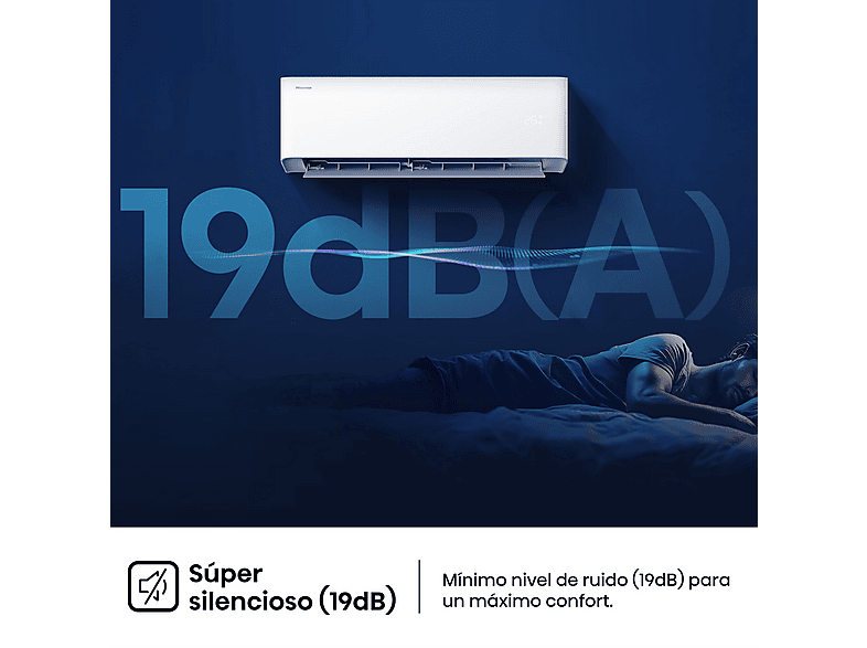 Aire acondicionado Split 1 x 1 - Hisense Uni Pure HB35, 3000 fg/h, Wi-Fi, Filtro Hi Nano, IA Smart, Blanco — foto 5