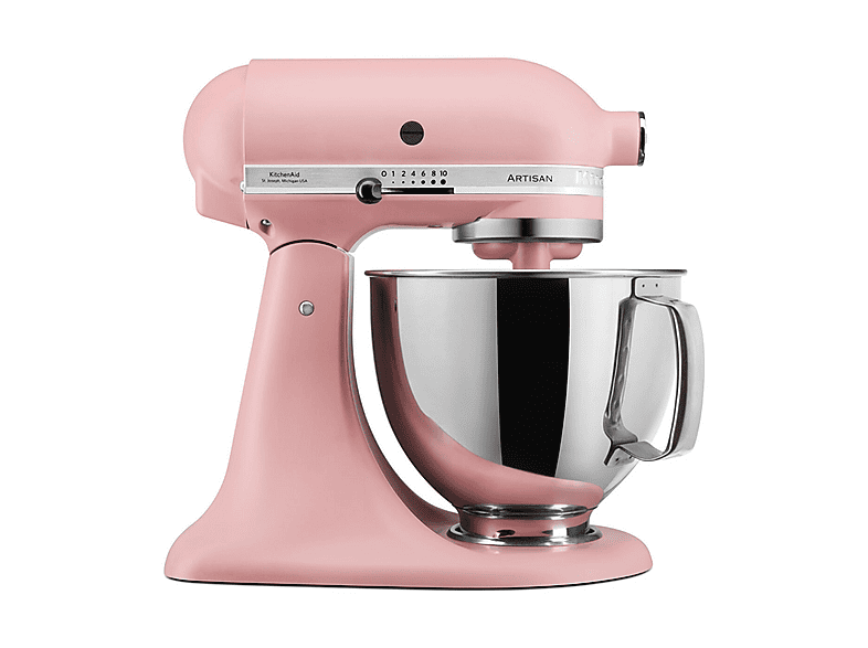 Robot de cocina - KITCHENAID 5KSM175PSEDR, 300 W, 4,8 l, Rosa