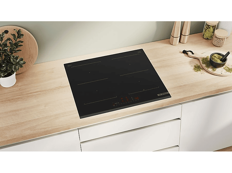 Placa inducción - Bosch PVQ631HC1E, 4 zonas, 30 x 21 cm, 59.2 cm, Negro — foto 5