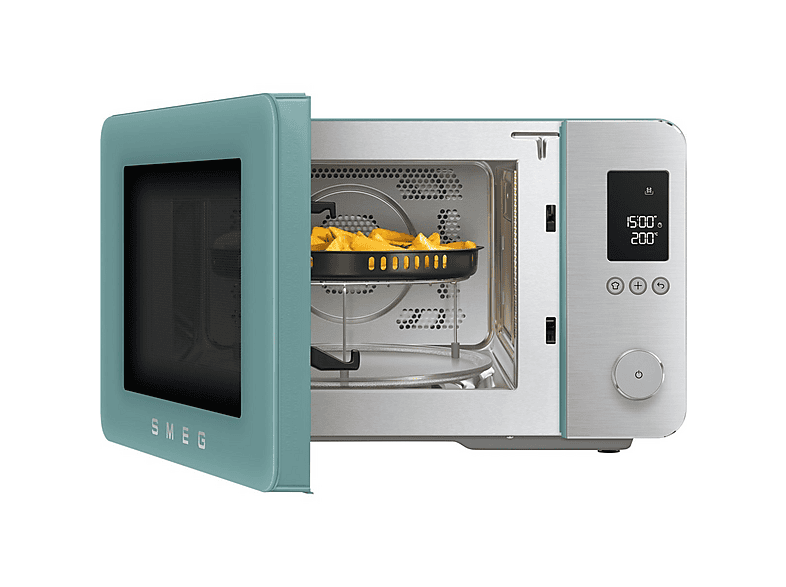 Microondas 9 en 1 - SMEG MOC02EGMEU, 2100 W, 27 l, Verde esmeralda mate — foto 8