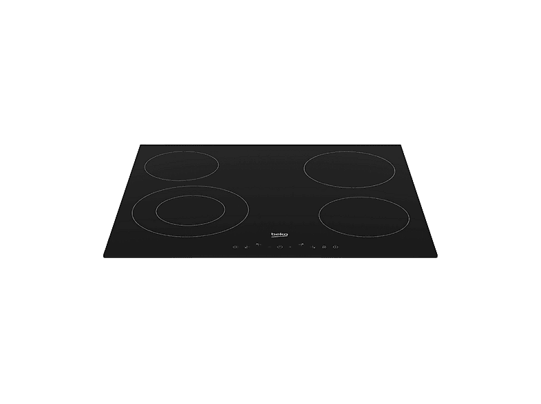 Placa de vitrocerámica - BEKO HIC64402E, 4 zonas, No, 580 mm, Negro — foto 3