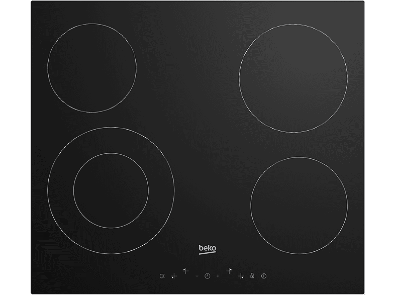 Placa de vitrocerámica - BEKO HIC64402E, 4 zonas, No, 580 mm, Negro — foto 7