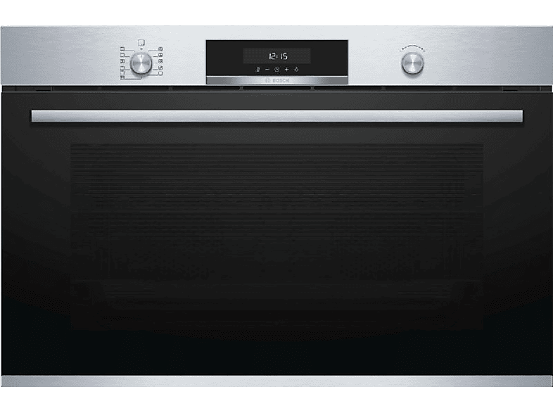 Horno - Bosch Serie 6 VBD5780S0, Multifunción, 112L, 90cm, 10 funciones, LCD, Clase A+, Pirolítico, Negro