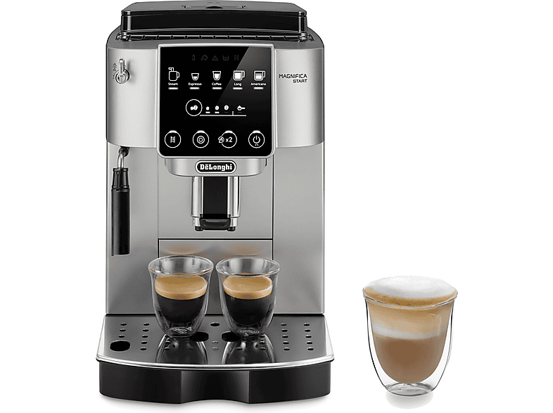 Cafetera express - DELONGHI ECAM220.30.SB, 15 bar, 1450 W, 2 tazas, Inox + Preto